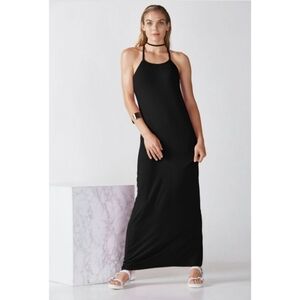 Fabletics Black Halter Maxi Dress